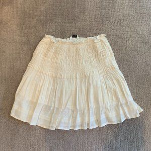 Zara Cream Mini Skirt with Elastic Waist